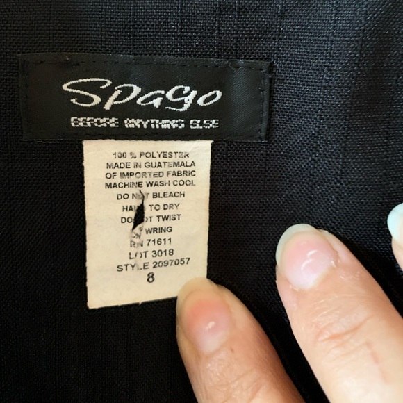 Women’s Spango Black tie back Button Down Blazer Jacket Size: 8 - Picture 2 of 6
